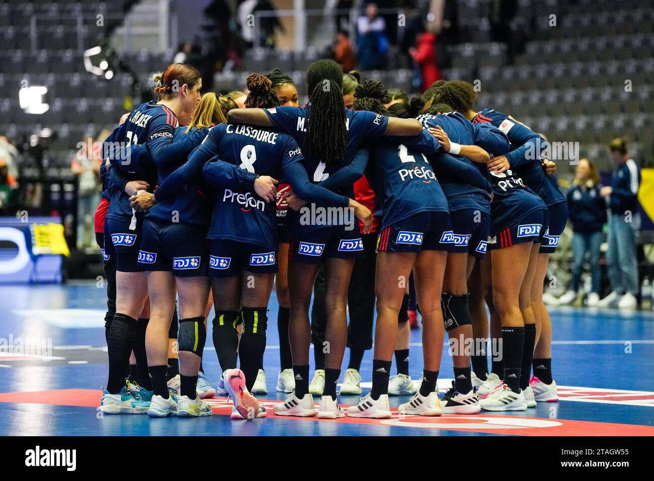 Stavanger 20231130.France after the World Championship group stage match between France and Angola in the DNB Arena. Photo: Beate Oma Dahle / NTB Stock Photo
