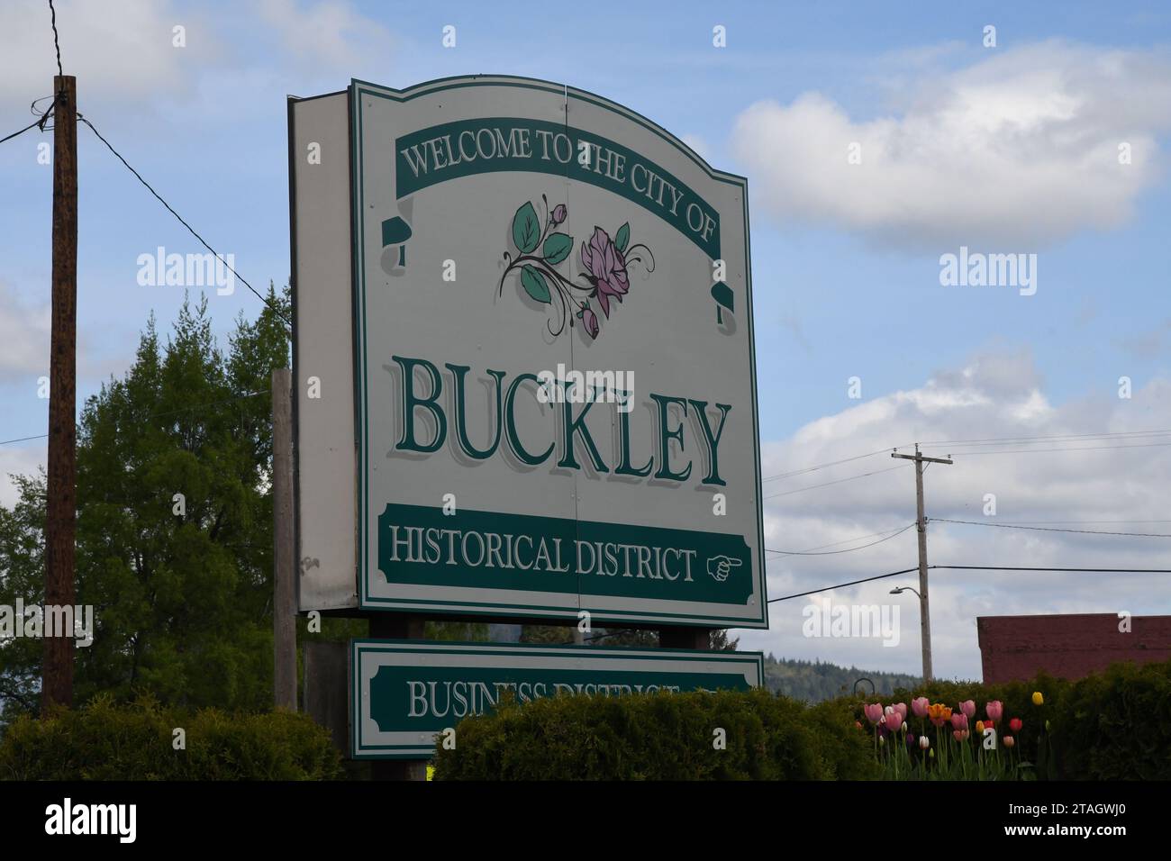 BbUCKELY/WASHINGTON/USA  21.April 2019/ Historical old building and museuem  and  dilvery pot in Buckey city of washington U.S.A .(Photo..Francis Joseph Dean/Dean Pictures) Stock Photo