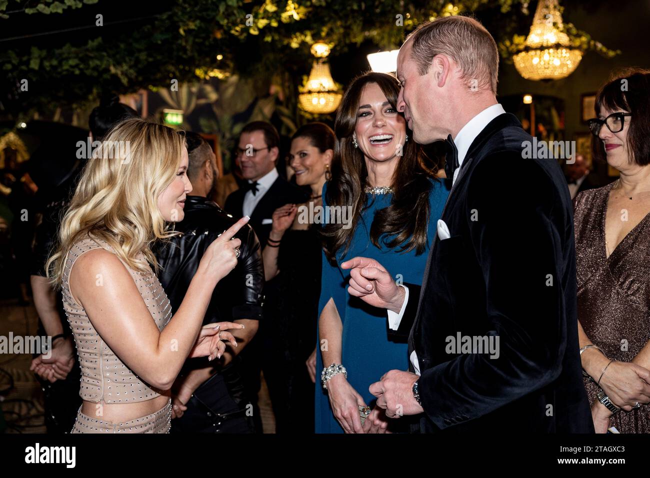 Artist Zara Larsson and The Prince and Princess of Wales at the Royal