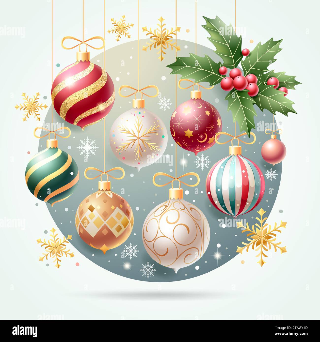 christmas ornaments background Stock Vector