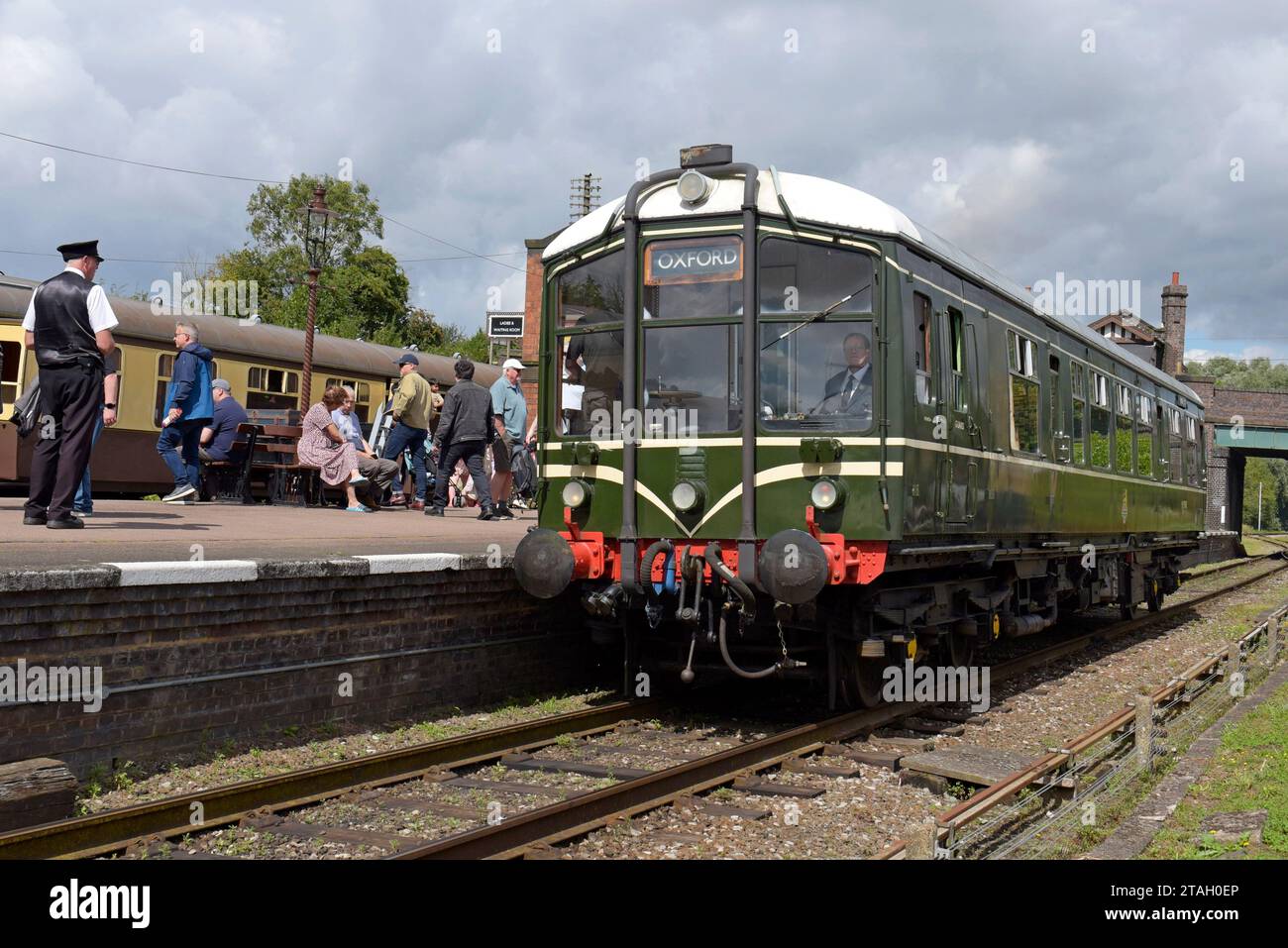 Preserved Derby Lightweight diesel railcar 79900 at Quorn Station, Great Central Heritage Railway, Leics, Aug 2023 Stock Photo