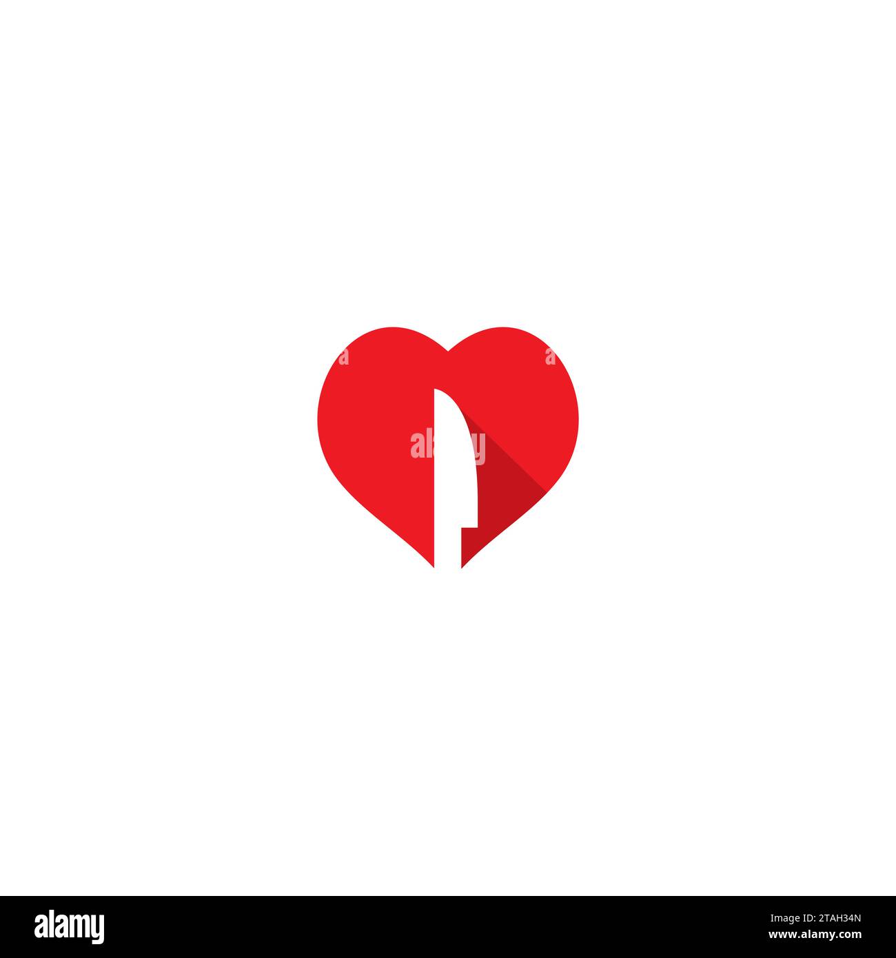 Knife Love icon. food icon vector Stock Vector