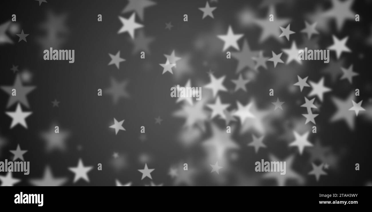 Flying stars over grey background Stock Photo
