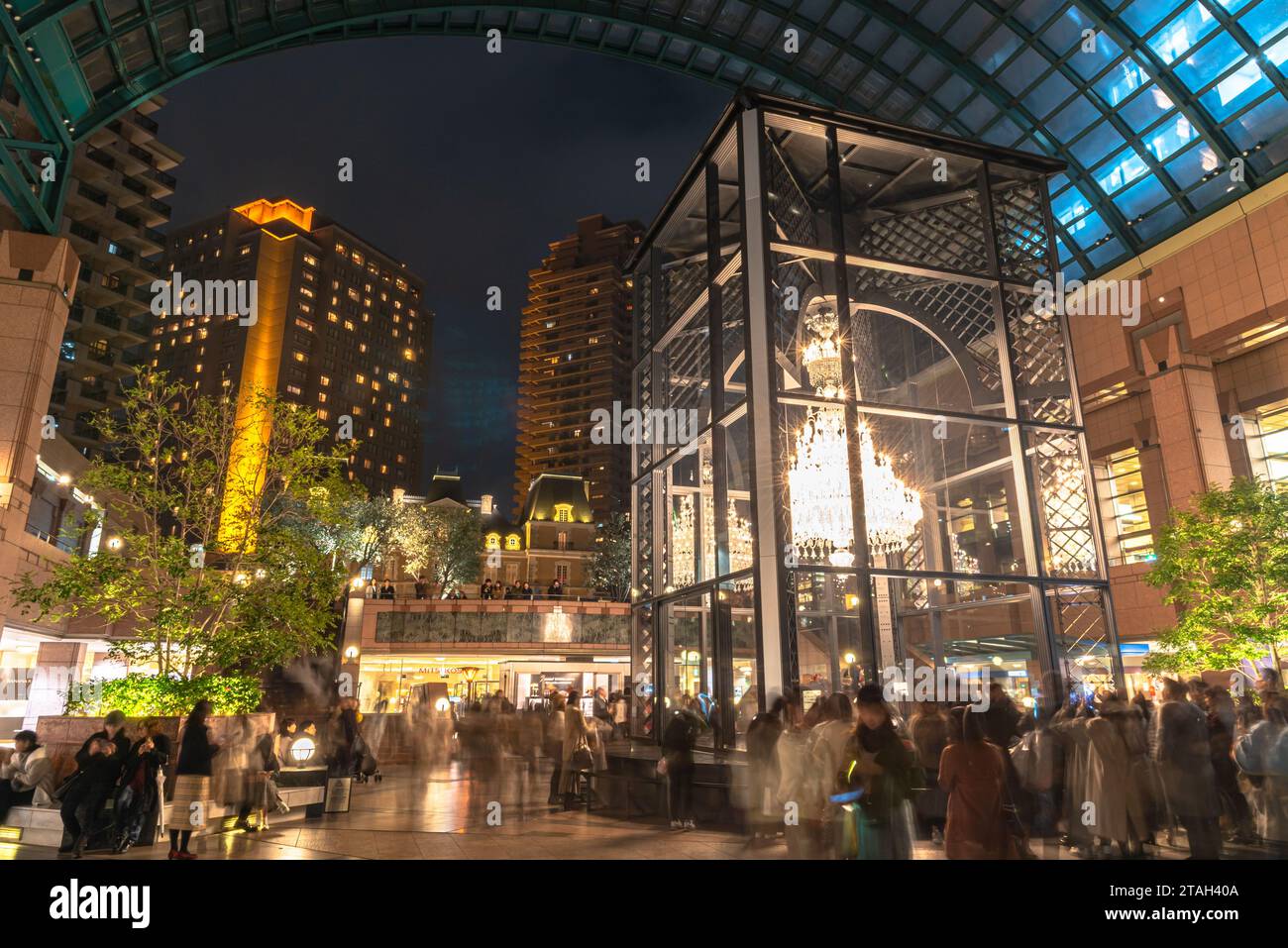 Yebisu Garden Place Winter Illumination festival, famous romantic light up events, beautiful view, popular tourist attractions, travel destinations Stock Photo