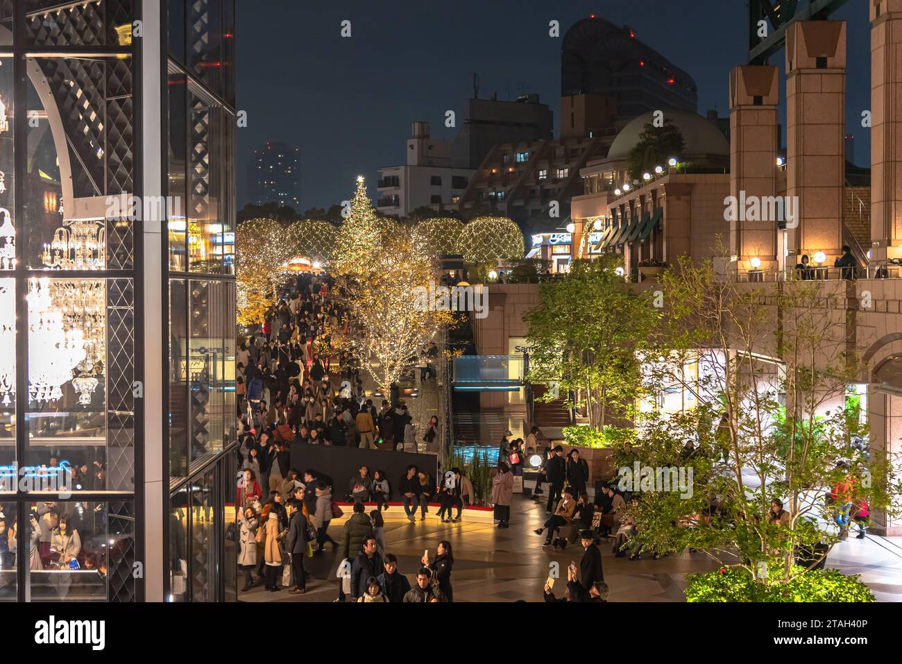 Yebisu Garden Place Winter Illumination festival, famous romantic light up events, beautiful view, popular tourist attractions, travel destinations Stock Photo