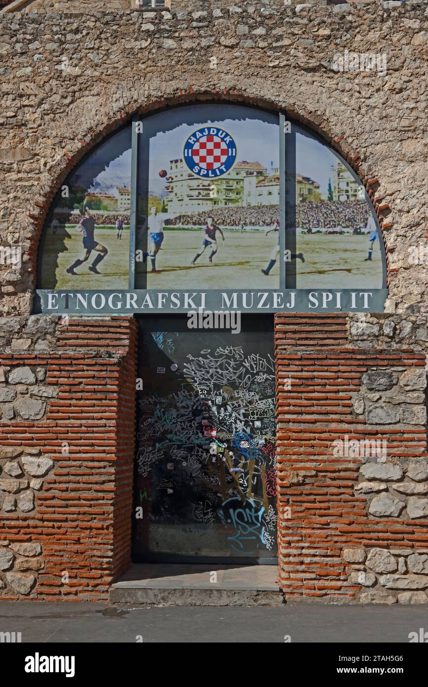 Rijeka, Croatia. 24th May, 2023. Players of Hajduk Split celebrate with the  trophy after the victory against Sibenik in their SuperSport Croatian  Football Cup final match at HNK Rijeka Stadium in Rijeka