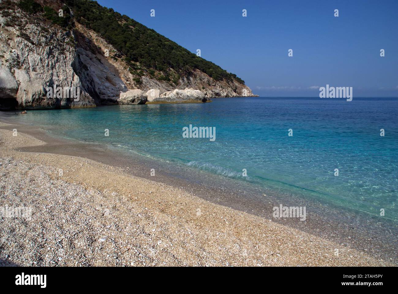 Panorama della spiaggia di Myrtos a Cefalonia Stock Photo