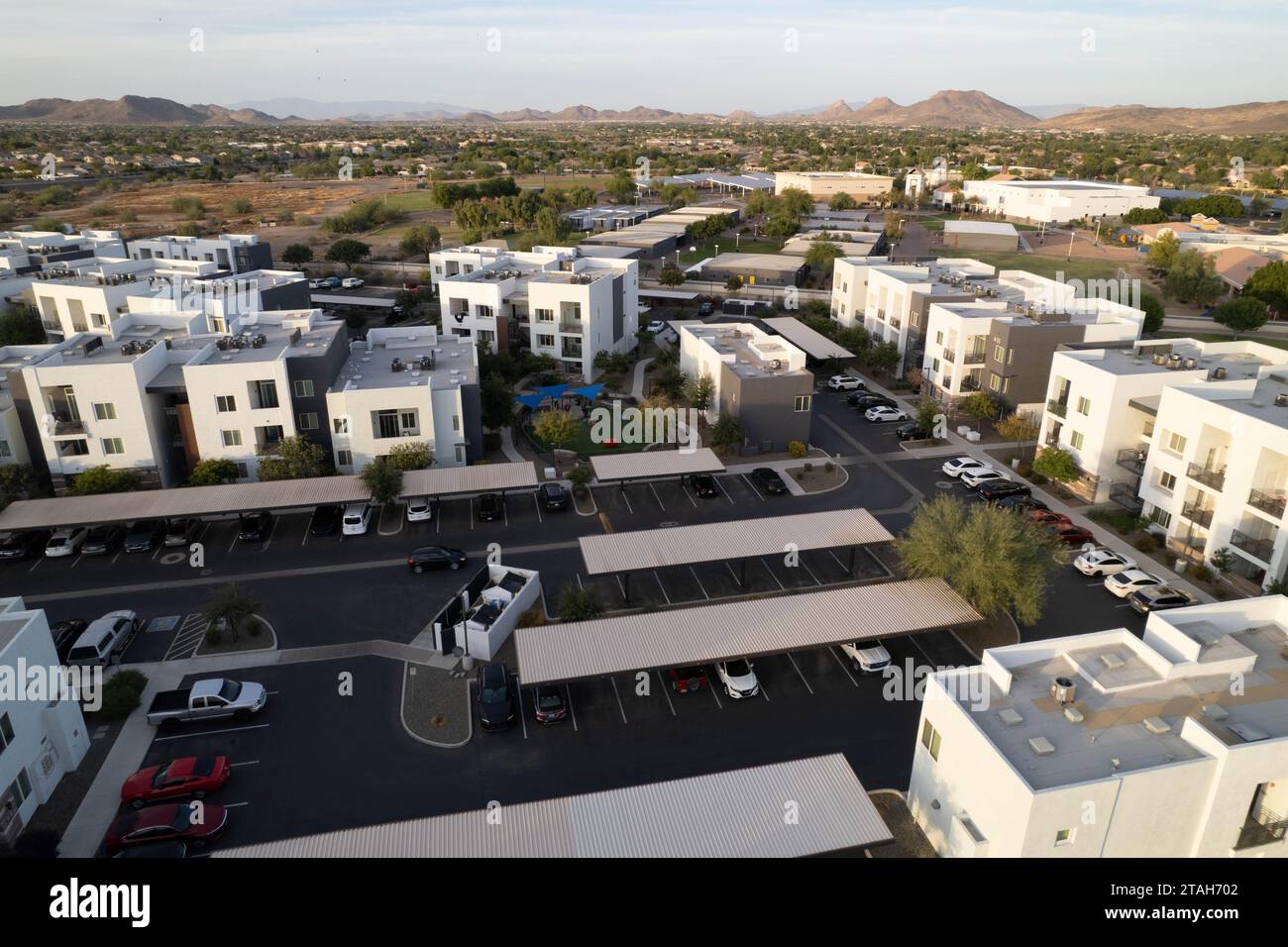 An aerial view of a new apartment complex in Arrowhead Ranch, Glendale