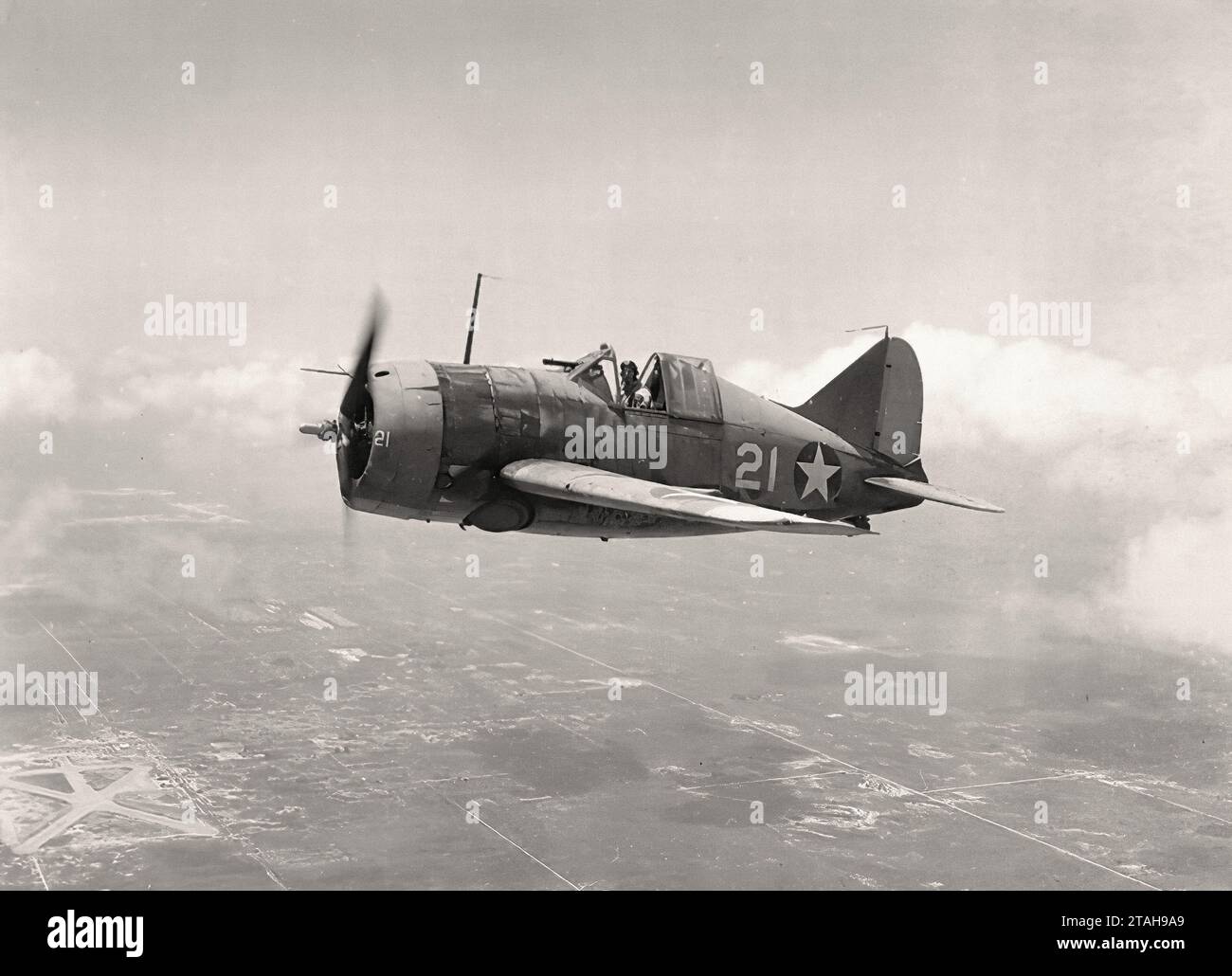 Airplane Brewster F2A3 Buffalo, U.S. Navy fighter Stock Photo Alamy