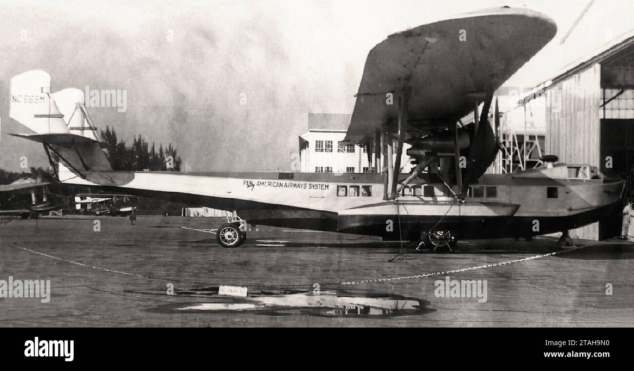 Airplane - Consolidated Commodore, pictured at Dinner Key in 1940 Stock Photo