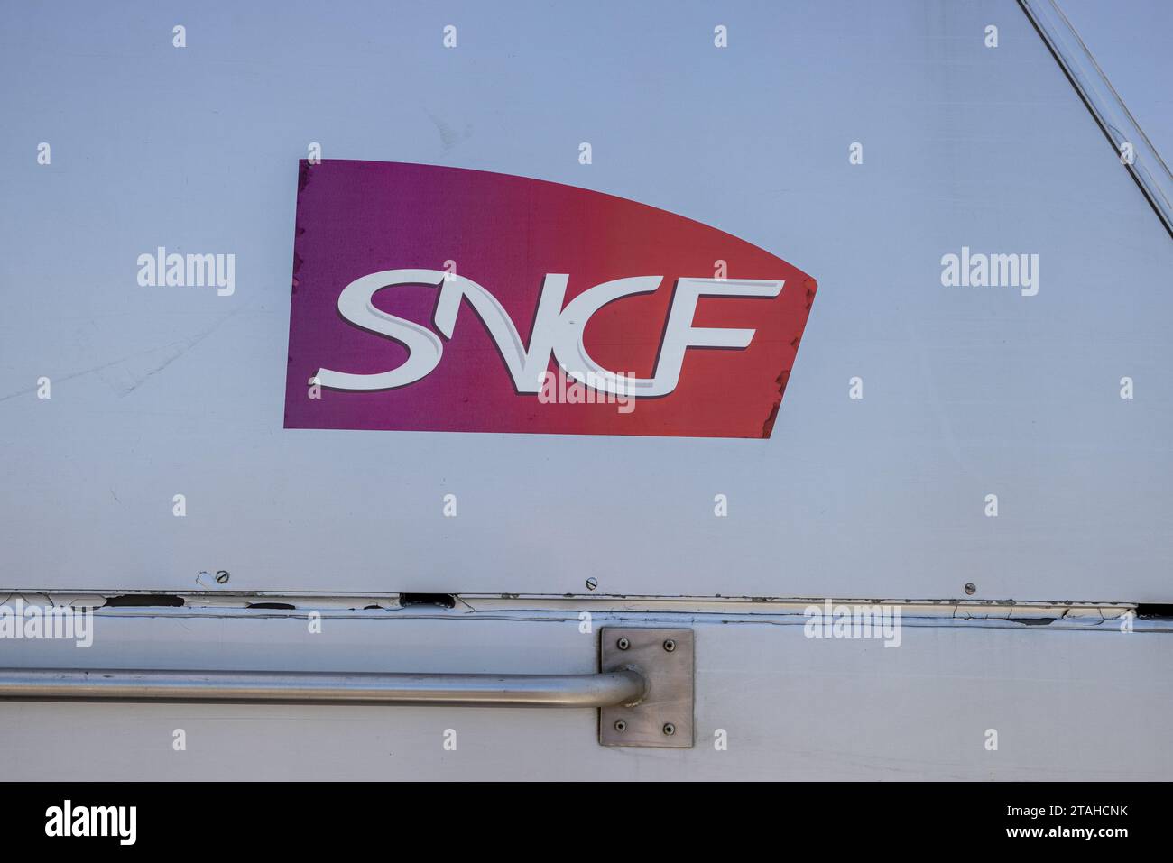 Calais, France - August 10, 2023 : Locomotive of the SNCF companyf, TER ...