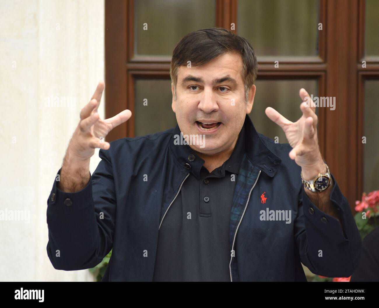 Lviv, Ukraine September 12, 2017. Former president Mikheil