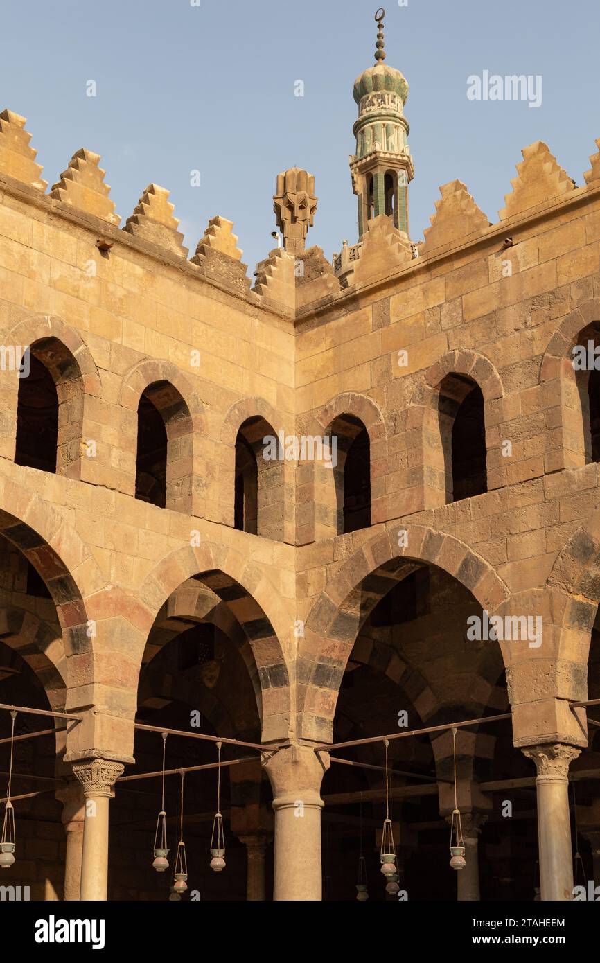 Patio of the Al-Nasser Mohammed Ibn Kalawoun, Cairo Stock Photo