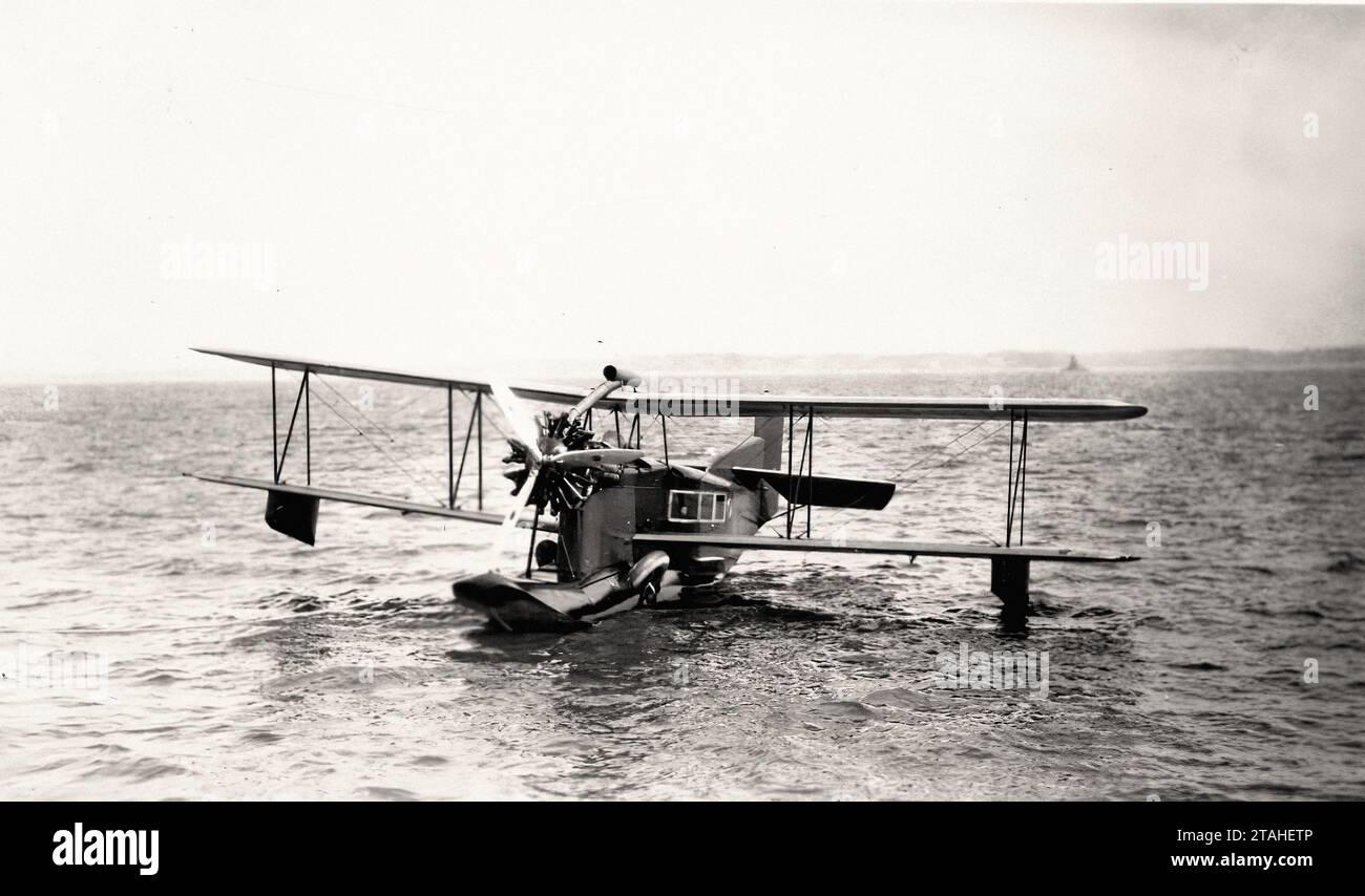 Airplane Loening C2C on water Stock Photo Alamy