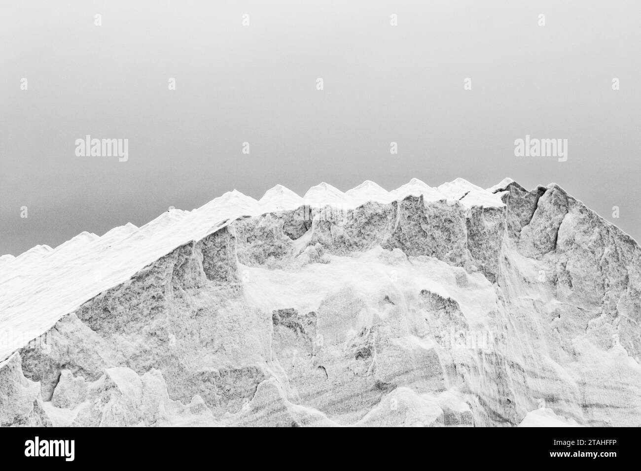 Mountains of salt in the Santa Pola salt flats Stock Photo
