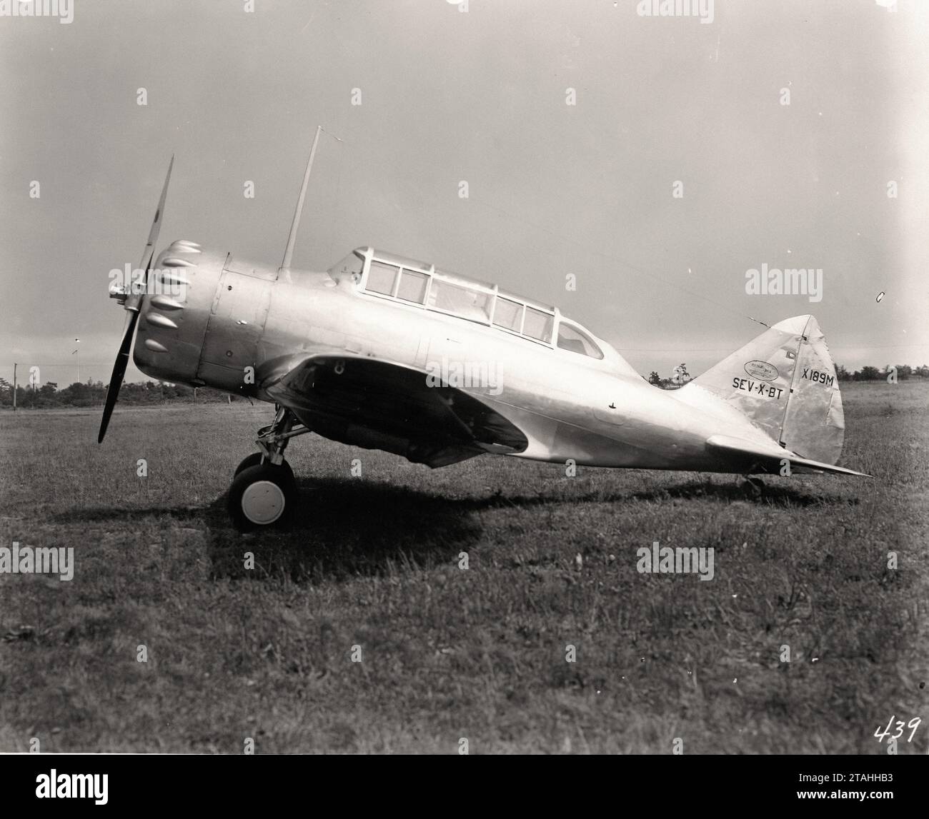 Airplane - Seversky X-BT trainer side view Stock Photo - Alamy