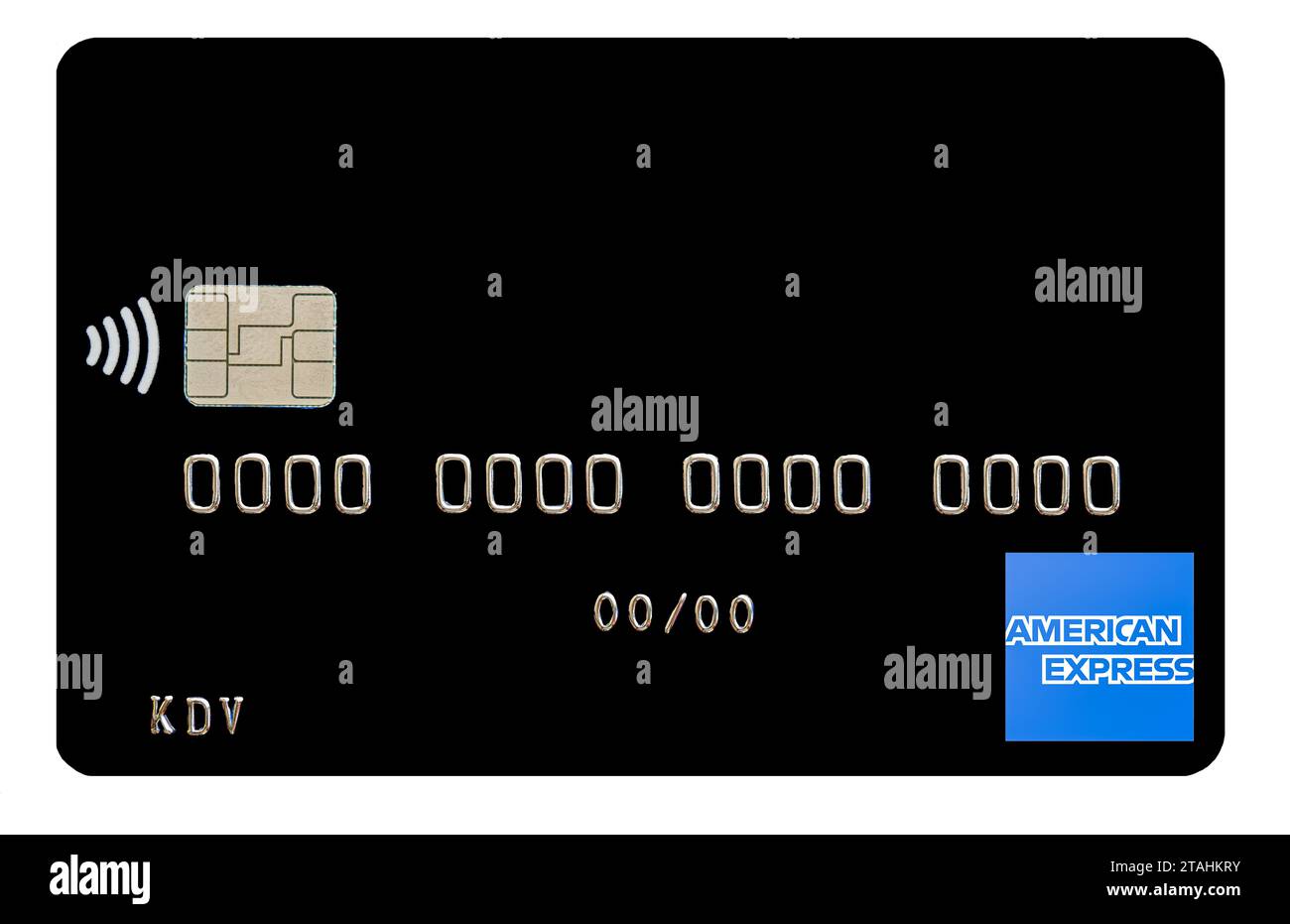 Kyiv, Ukraine -April 23, 2023: American Express Credit  Debit card closeup for design purpose Stock Photo