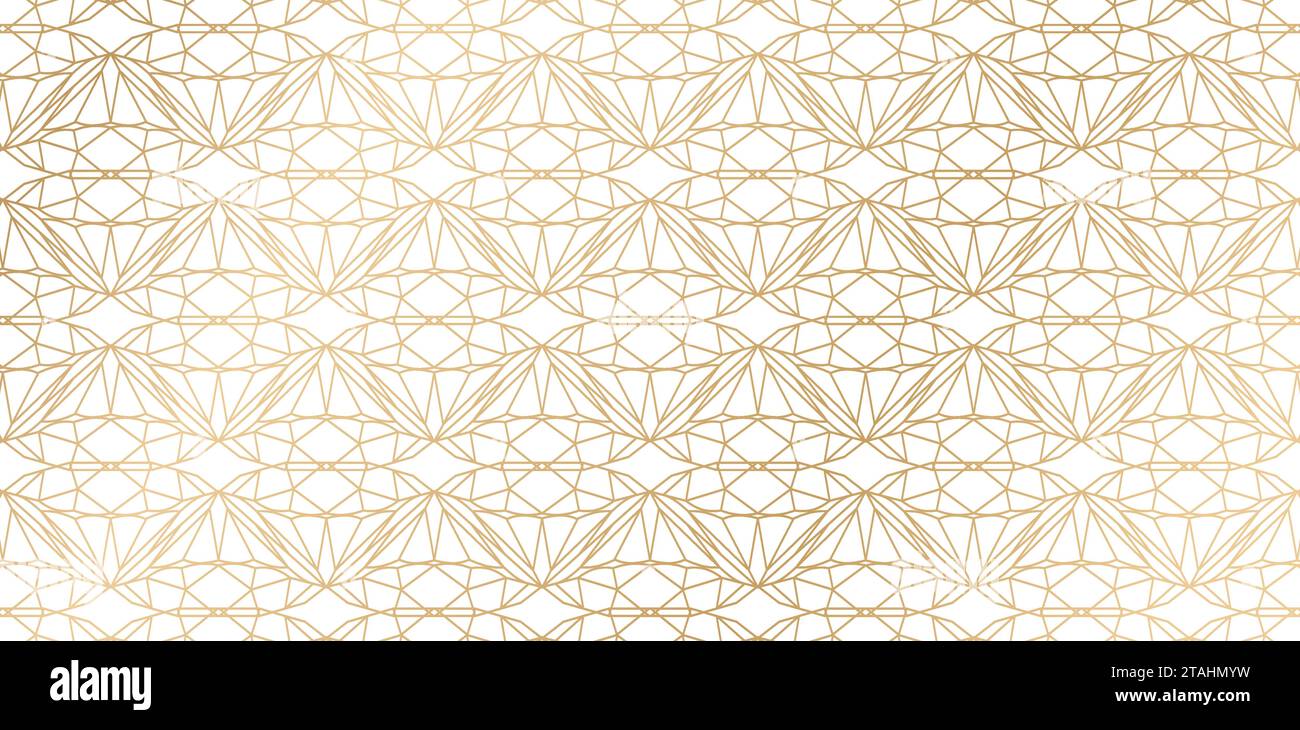 abstract geometric pattern diamond shaped lines with golden colors isolated white backgrounds for fabric, textiles, book cover, wrapping papers prints Stock Vector