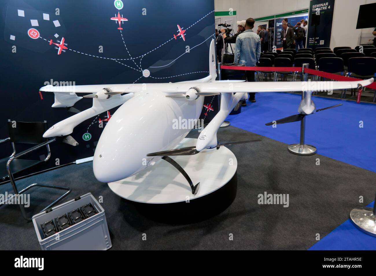 Phoenix Wings GmbH, PW Orca Heavy-Duty, cargo drone, on display at DroneX 2023 Stock Photo