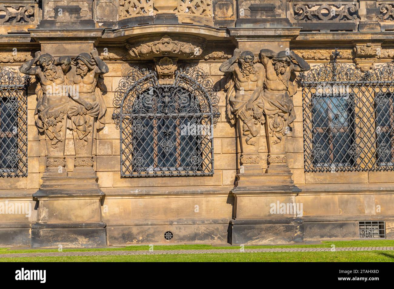 Dresden, Germany August 10, 2023 Detail of Sachsisches Staendehaus