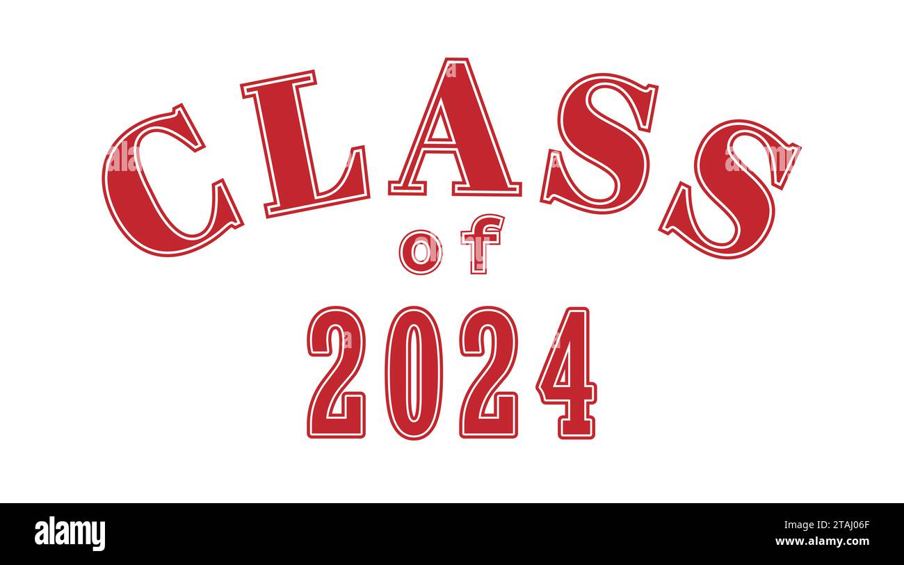 2024 graduate class logo Royalty Free Vector Image