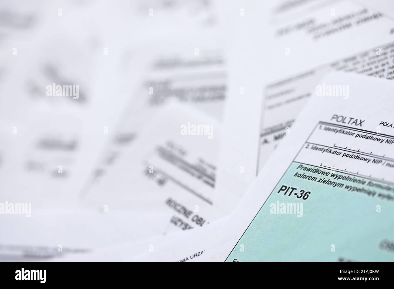 Very big amount of polish tax form blanks with PIT, CIT and VAT categories. Accounting