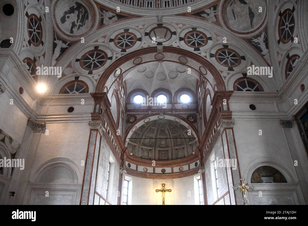Milano Italy - Santa Maria delle Grazie, Bramantesca tribune Stock Photo