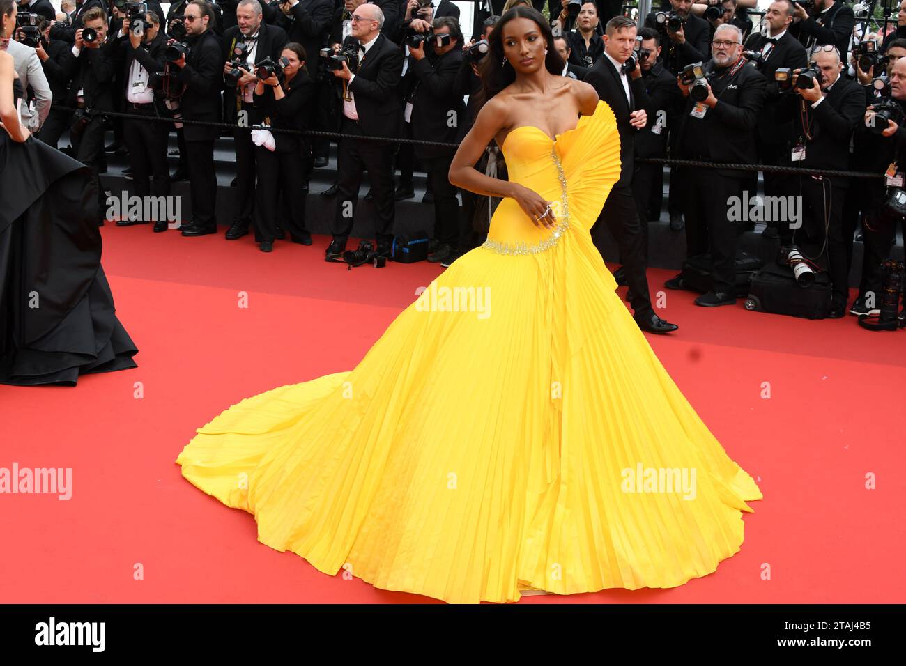 CANNES, FRANCE - MAY 18: Jasmine Tookes attends the screening of 'Top Gun: Maverick' during the 75th annual Cannes film festival at Palais des Festiva Stock Photo