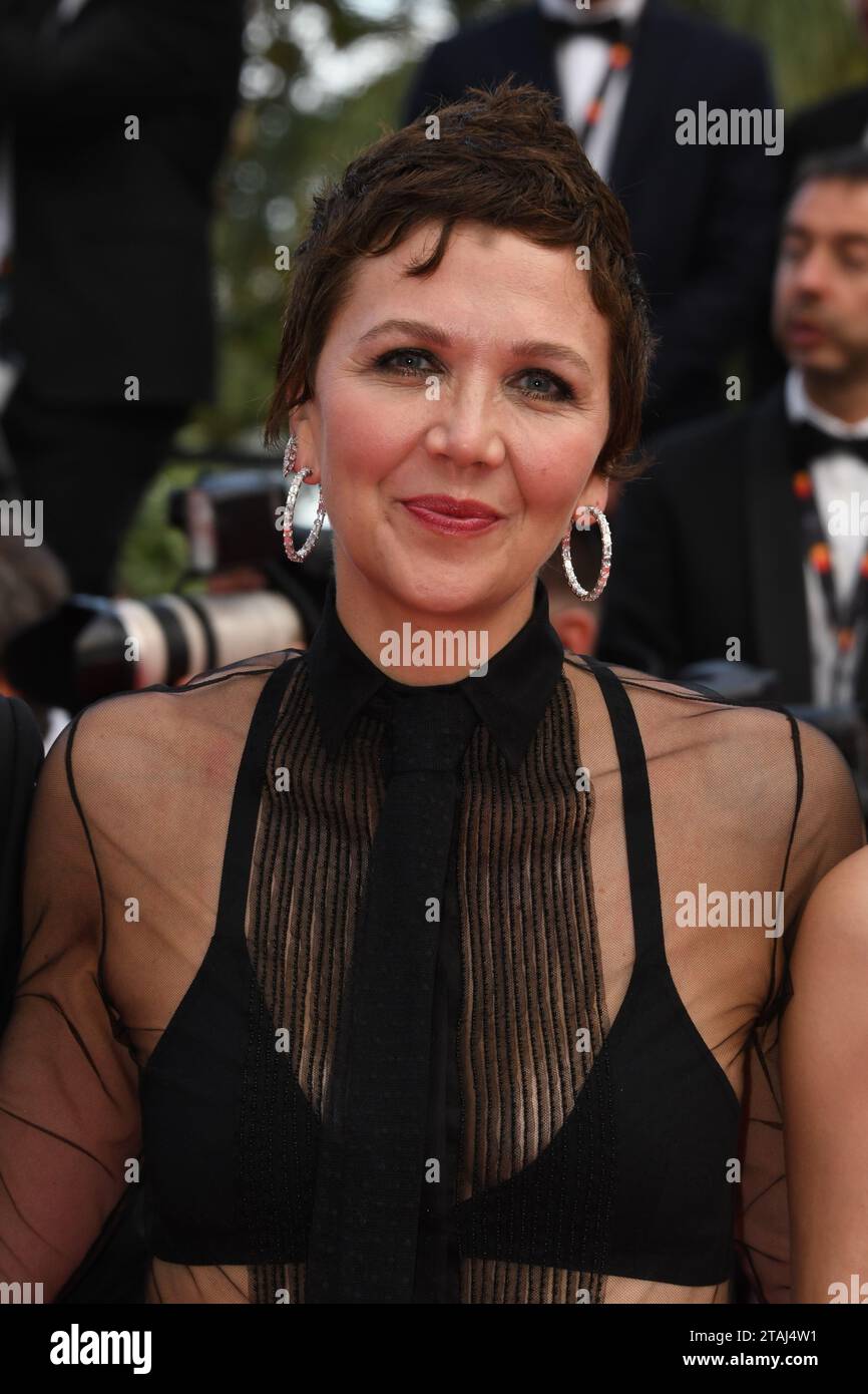 CANNES, FRANCE - MAY 24: Maggie Gyllenhaal  attends the 75th anniversary celebration screening of 'The Innocent (L'Innocent)' during the 75th annual C Stock Photo