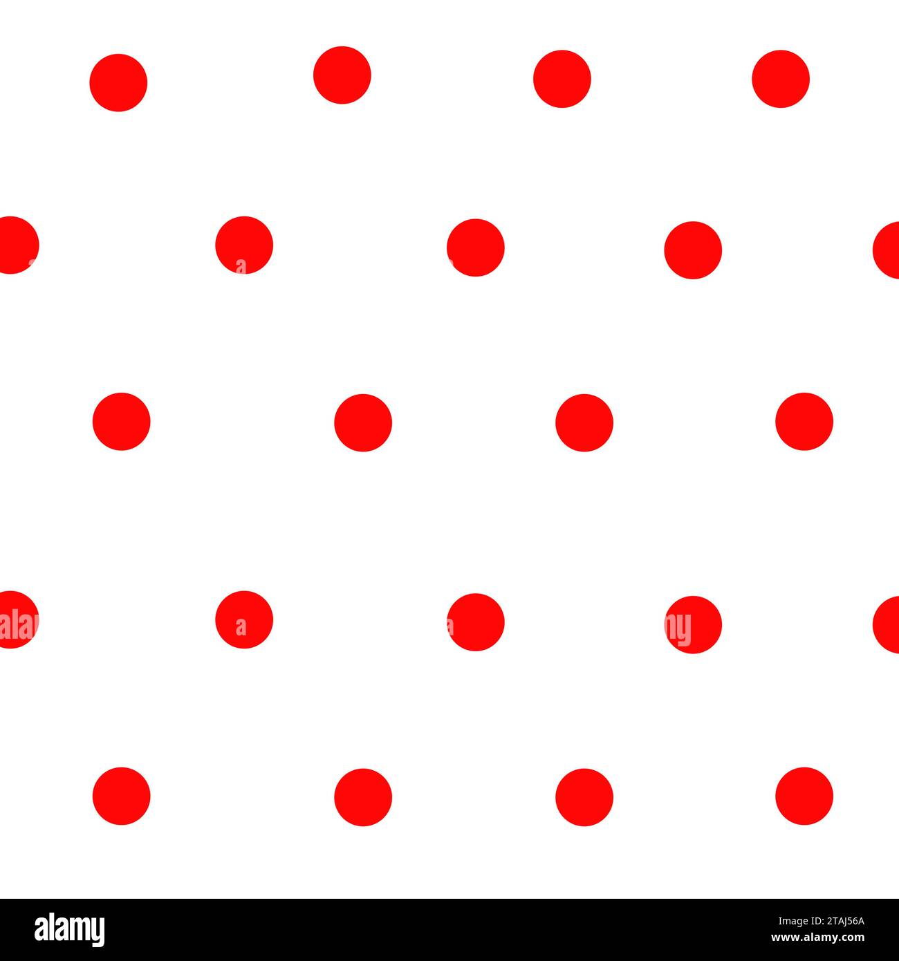 red  polka dot on white background Stock Photo