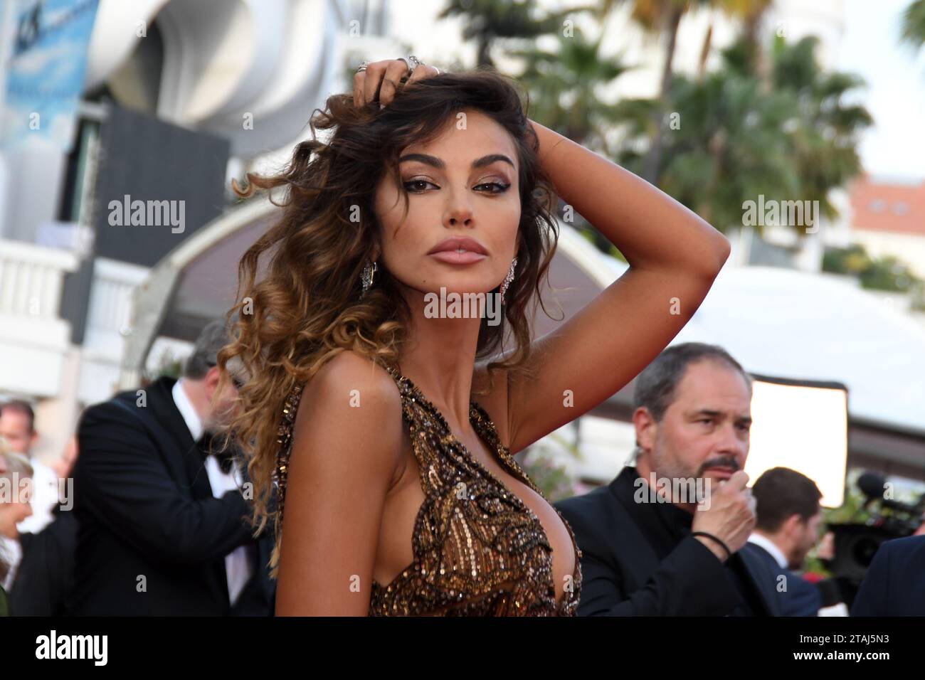 CANNES, FRANCE - MAY 28: Mădălina Diana Ghenea attend the closing ceremony red carpet for the 75th annual Cannes film festival at Palais des Festivals Stock Photo