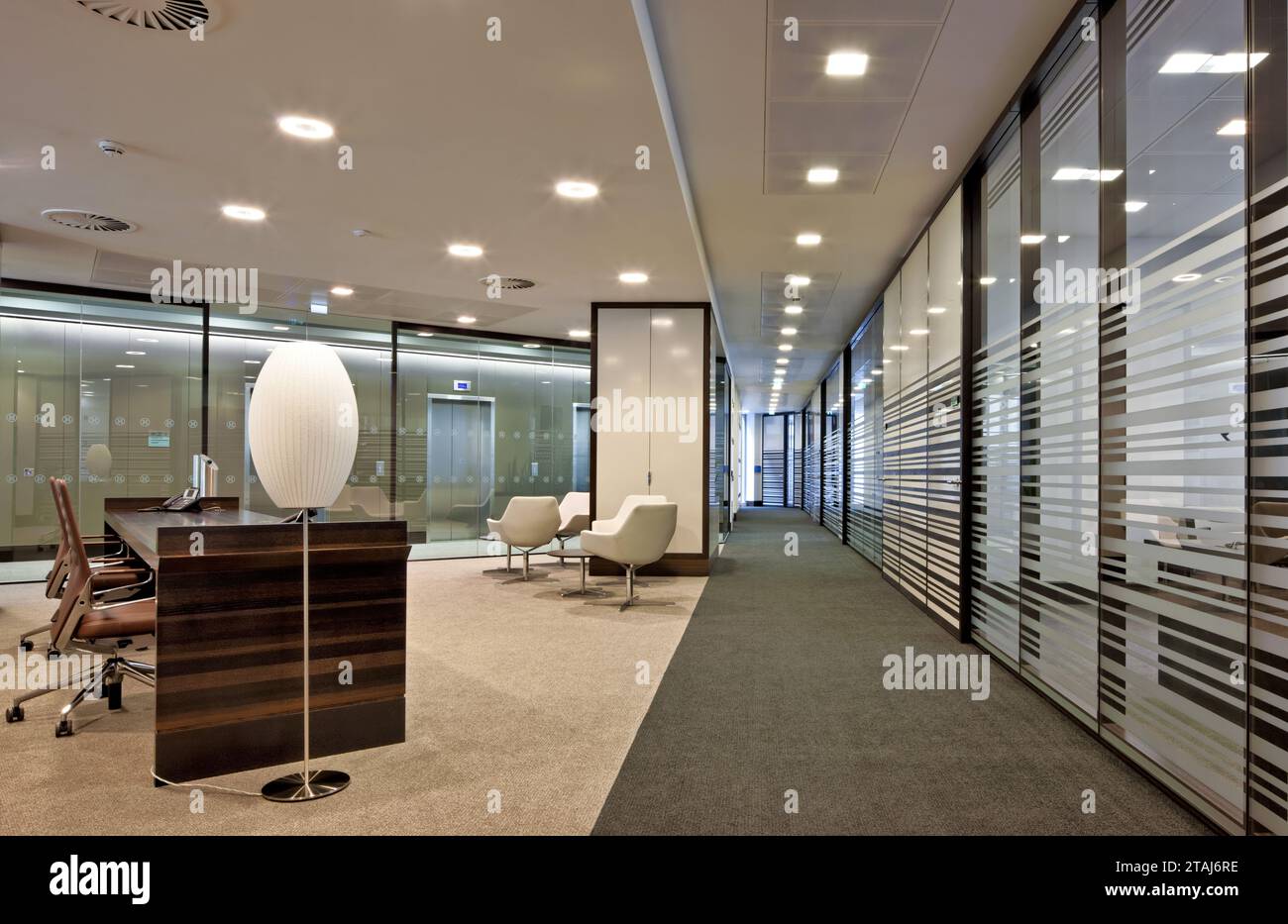 Interior of the Industrial and Commercial Bank of China (ICBC) in the City of London, UK. Stock Photo