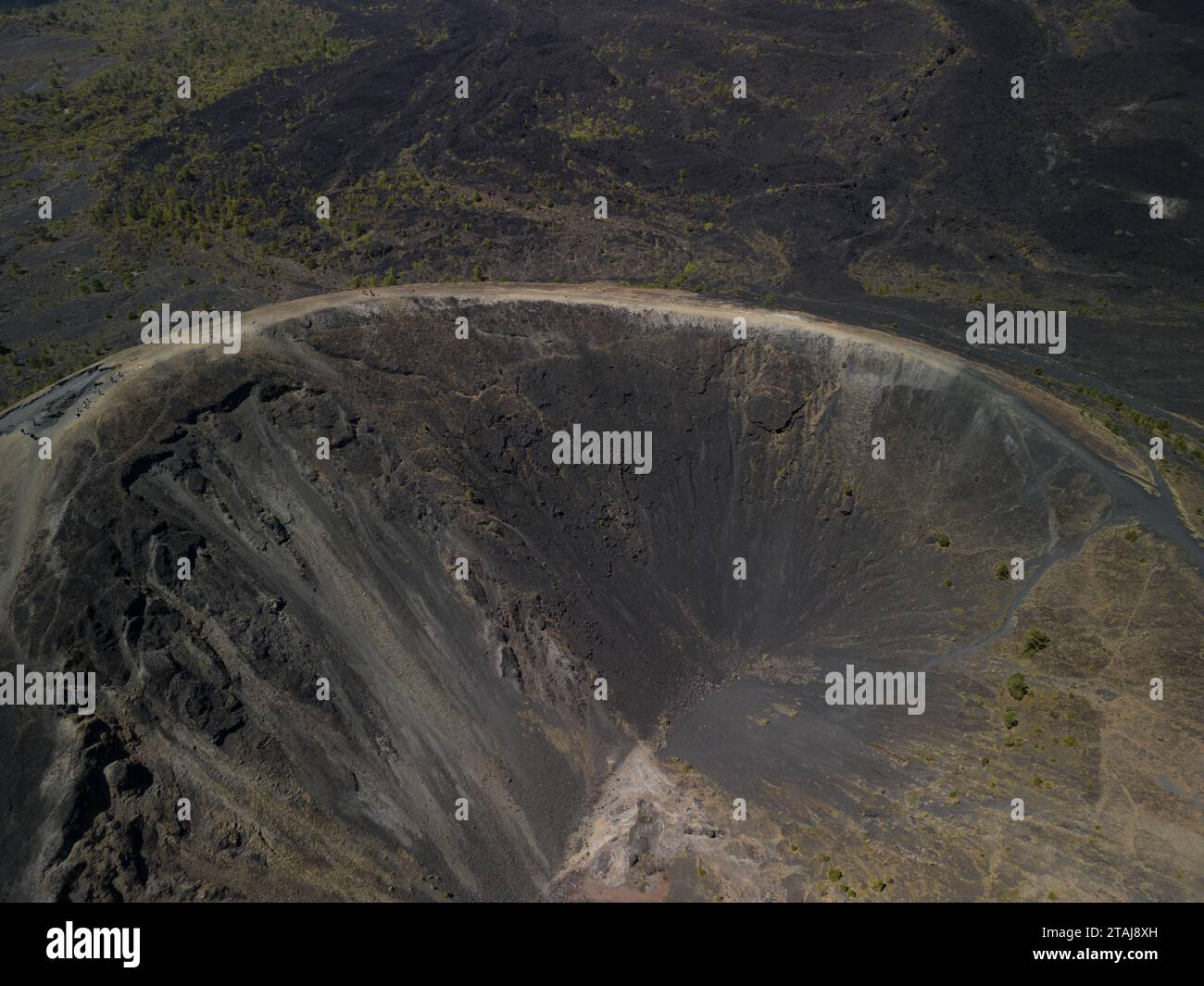 An aerial view of the Paricutin Volcano located in Michoacan, Mexico Stock Photo