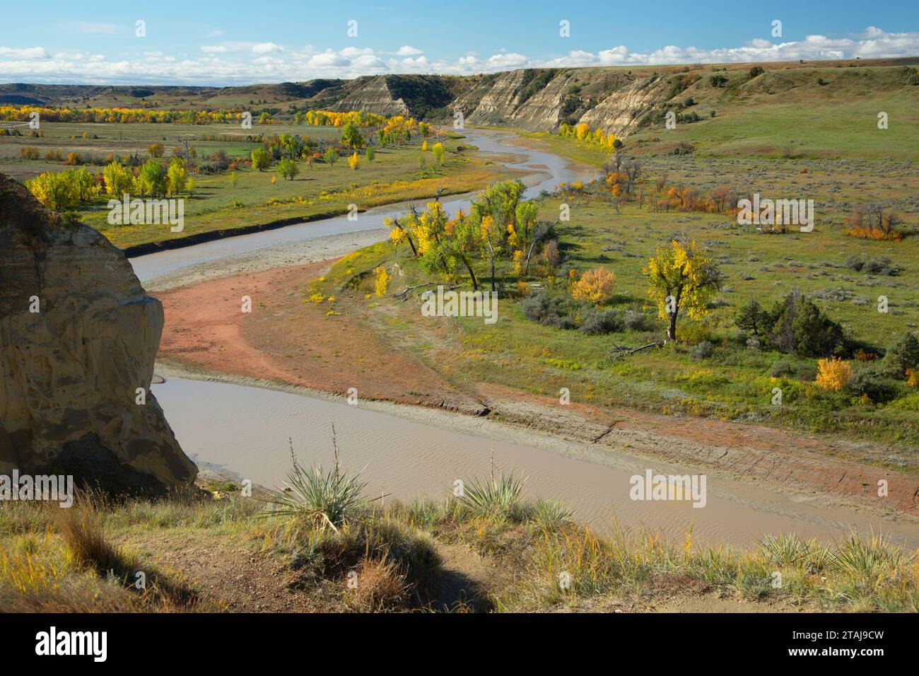 Little Missouri River from Wind Canyon Trail, Theodore Roosevelt ...