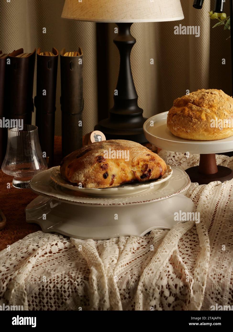 Photos of bread and cakes in restaurants, high quality photos Stock