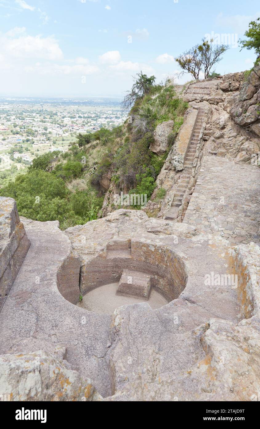 The former Aztec spa, garden and royal palace of Texcotzingo, located ...