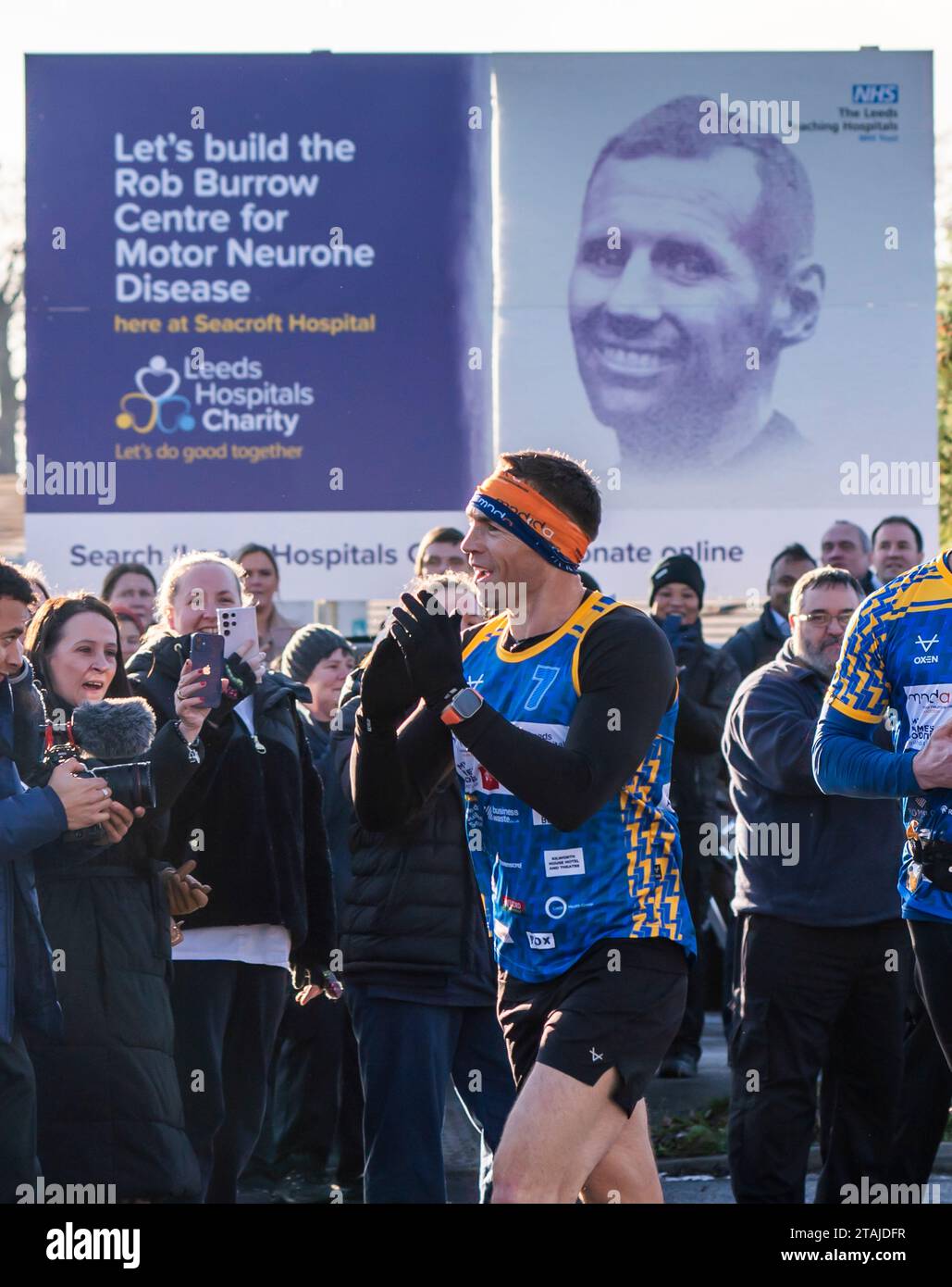 Kevin Sinfield Runs Past The Seacroft Hospital Prospective Site Of The kevin-sinfield-runs-past-the-seacroft-hospital-prospective-site-of-the