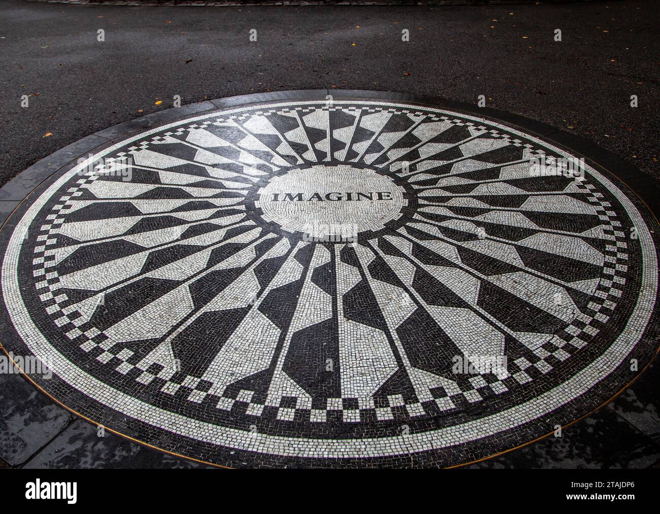 The Imagine mosaic in Strawberry Fields in Central Park Stock Photo - Alamy