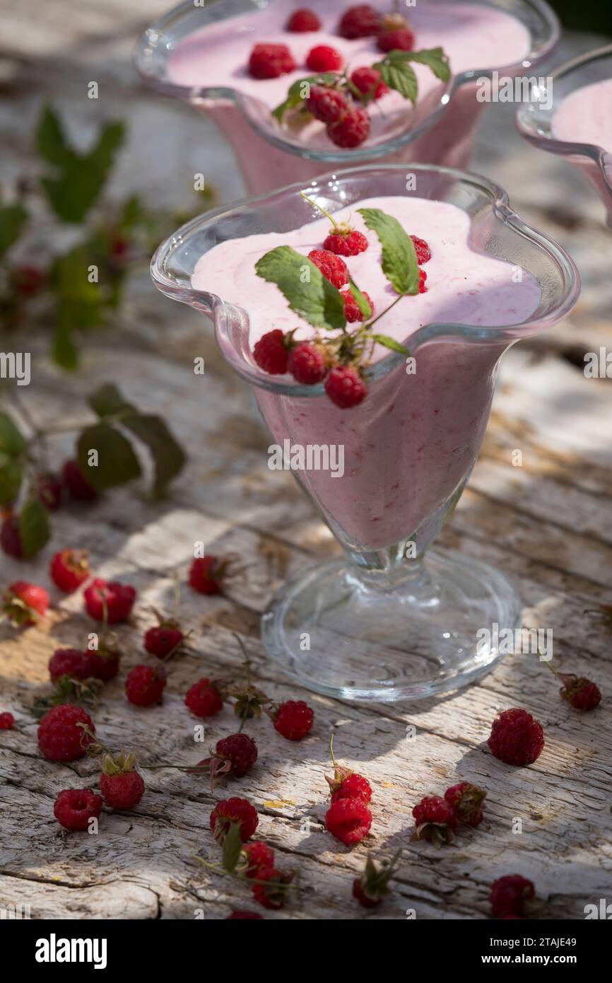 Himbeer-Softeis, Eis, Himbeereis, Soft-Eis, Sofeis, Eis selbermachen ...