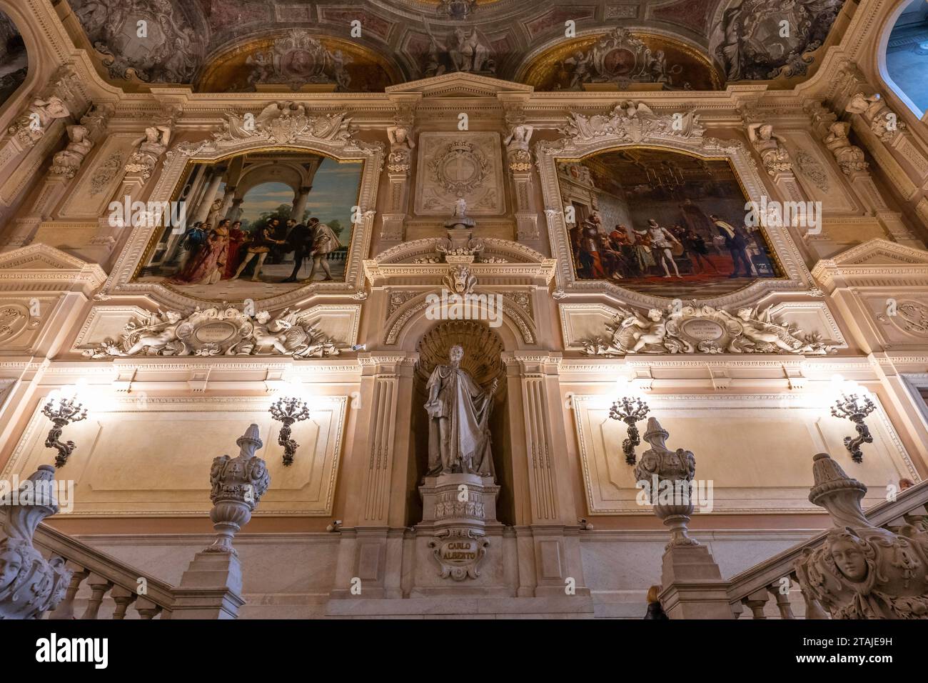 Royal palace of turin italy stock photo alamy