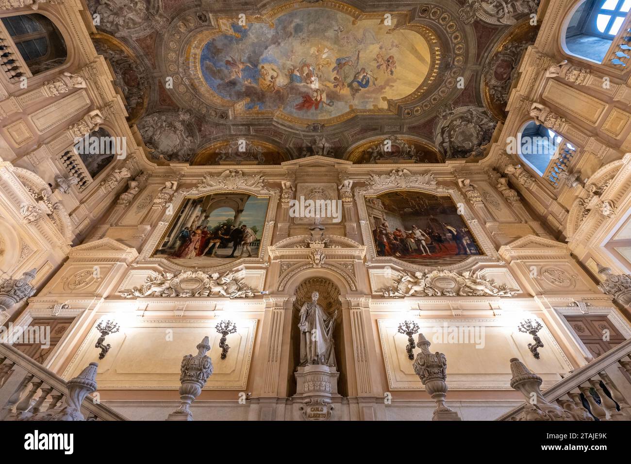 Royal palace of turin italy stock photo alamy