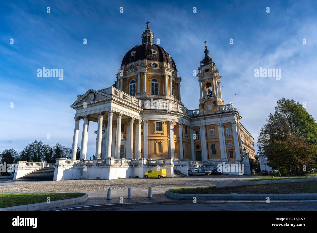 View of the Basilica of Superga in autumn (Piedmont, Italy) Stock Photo