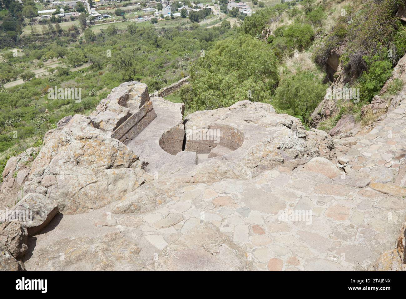 The former Aztec spa, garden and royal palace of Texcotzingo, located ...