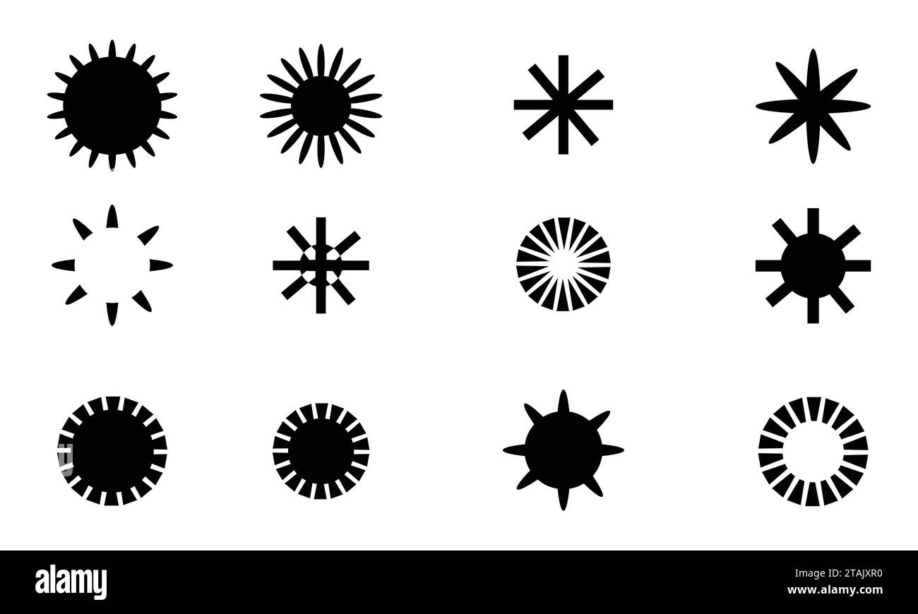 Set Of Star Vector Shapes. Stock Vector