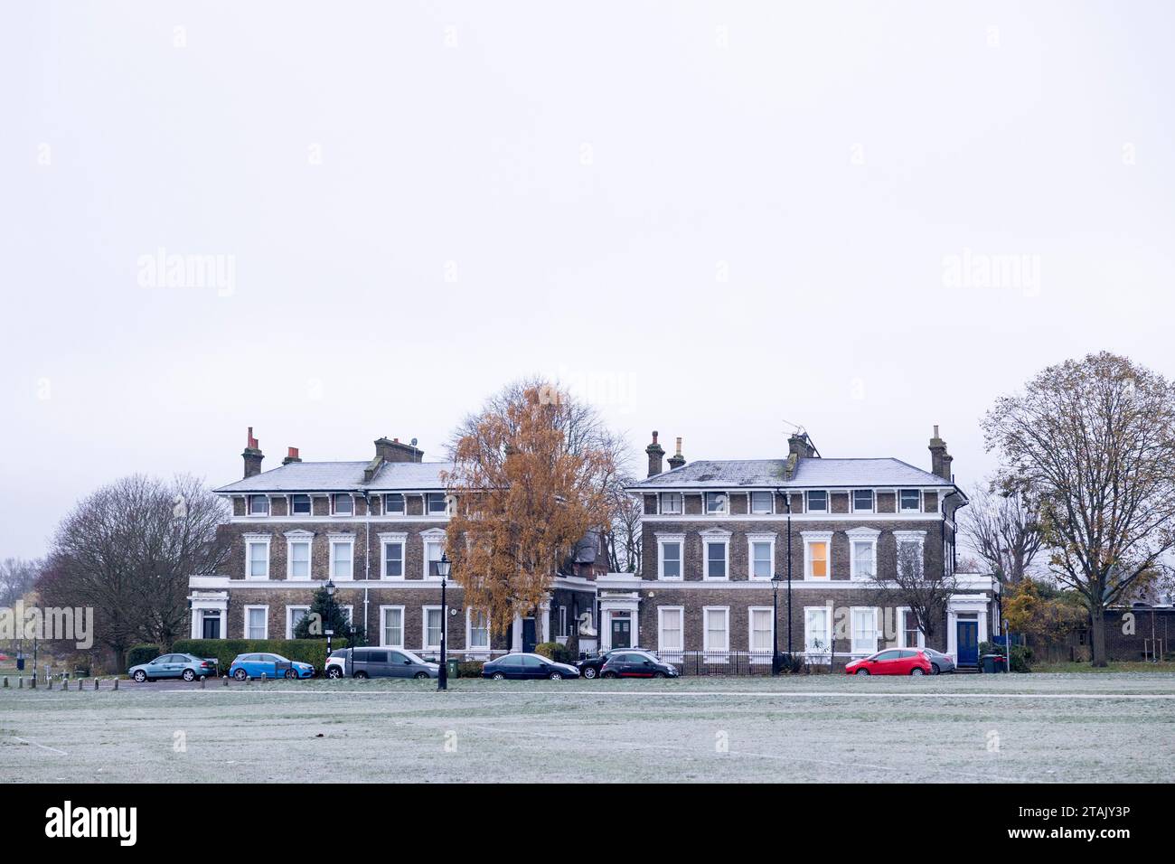London, UK. 1st Dec, 2023. A residential building nearby Blackheath