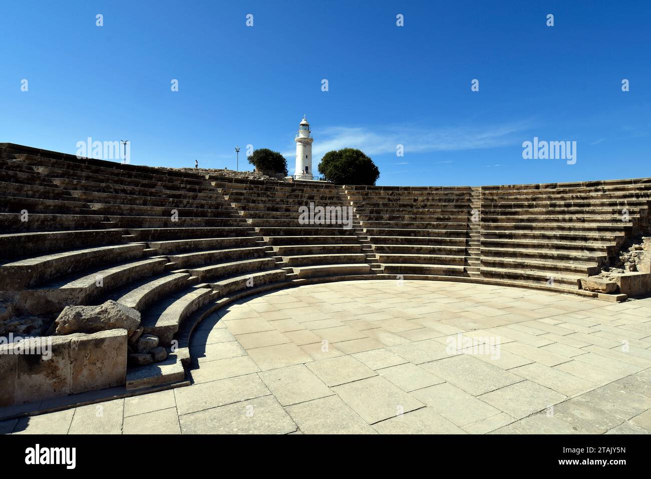 Paphos, Cyprus - October 02, 2023: Odeon Amphitheater and Paphos ...