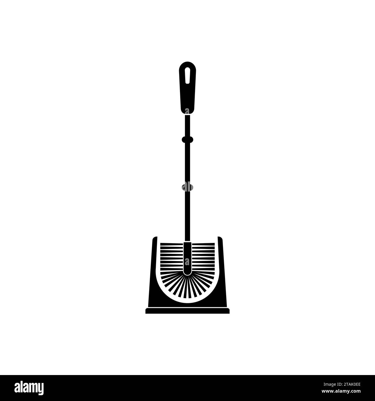 Toilet brush icon isolated on white background. A tool for cleaning the toilet and other plumbing equipment. Vector illustration. Stock Vector