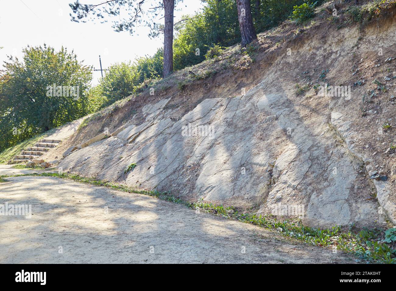 The Bosnian Pyramid in Visoko, what some call an ancient pyramid and what others call a hill Stock Photo
