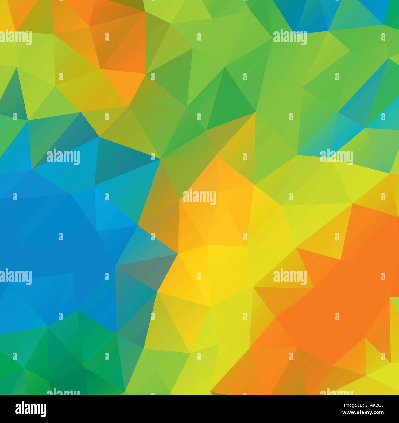 Geometric mosaic background with triangular polygons - orange, yellow