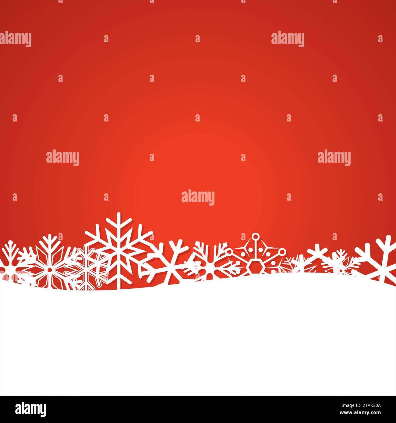 Red Christmas background with snowflakes. Vector Illustration Stock ...